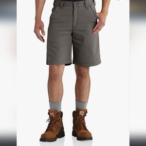 Carhartt Men's 34W Rugged Flex Relaxed Fit Canvas Work Short Gravel